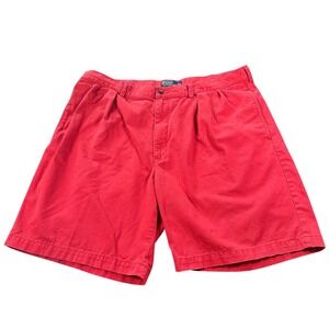 Polo Ralph Lauren Shorts Mens 42 Red Tyler Short Classic Chino Pleated Cotton